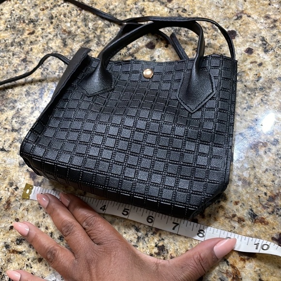 NWT Black Pattern Mini Handbag - Picture 13 of 15